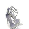 Calzature Albano | Sandalo Donna 3244 Albano Metallizzato Argento