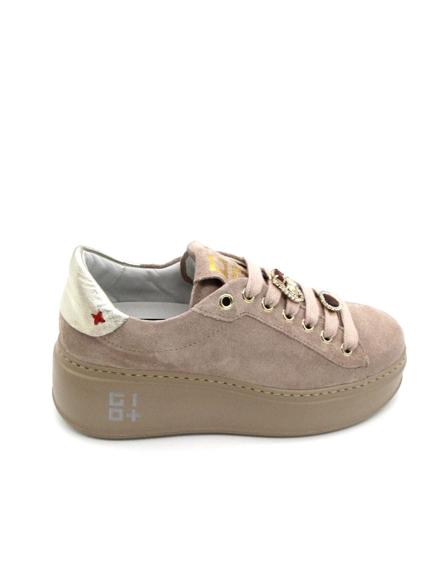 Calzature Gio+ | Sneaker Pelle Donna Gio+ Combi Sahara - Pia102B - Cipria