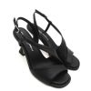 Calzature Gianmarco Sorelli | Sandalo Pelle Donna Gianmarco Sorelli 2132 Lia Nero