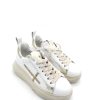 Calzature Gio+ | Sneaker Pelle Donna Gio+ Combi Oro - Giada 63V - Bianco