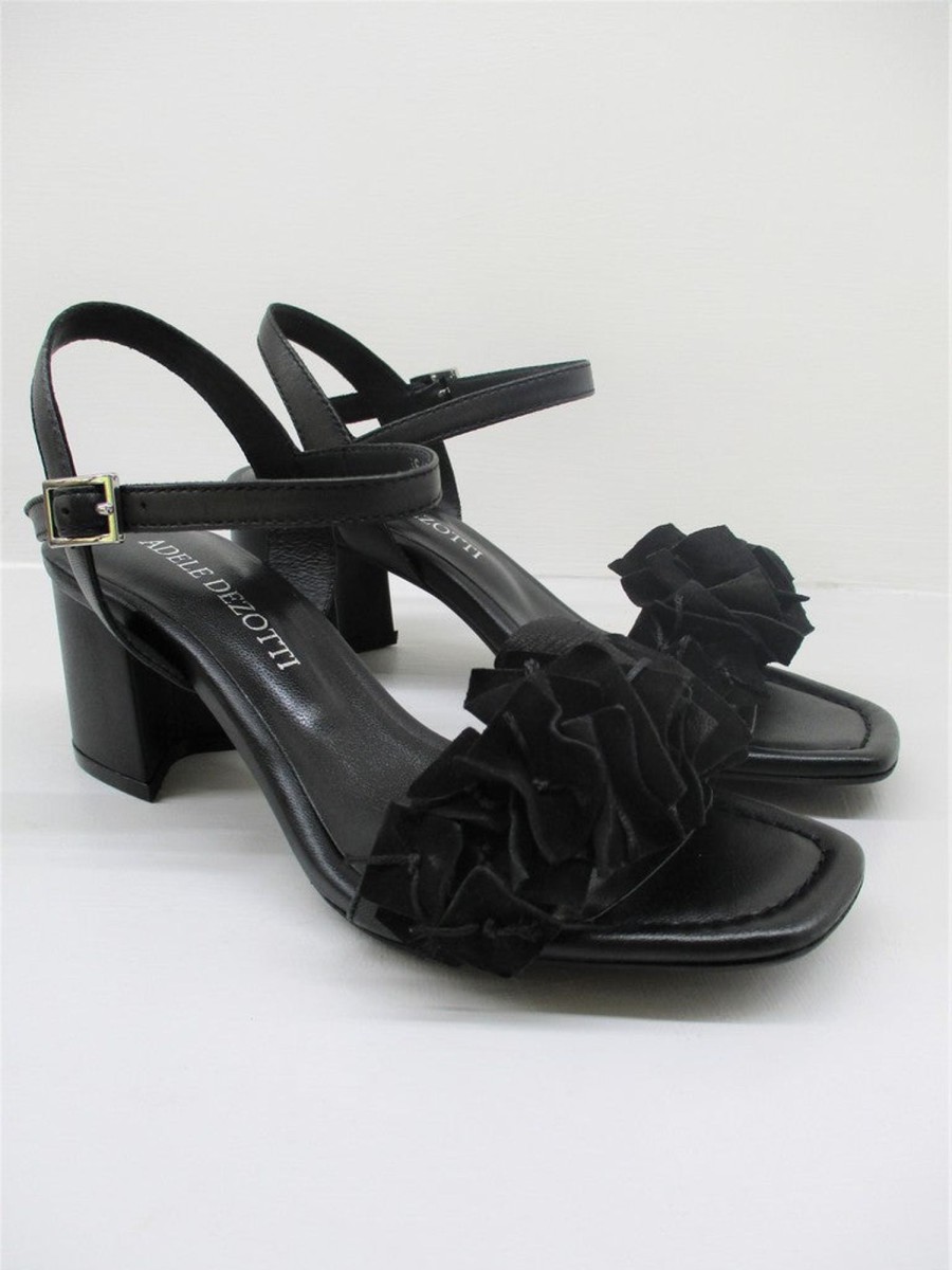 Calzature Adele Dezzotti | Sandalo Pelle Donna Adele Dezotti 1206 Nero