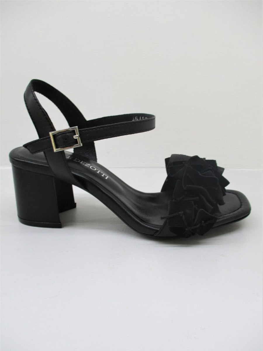 Calzature Adele Dezzotti | Sandalo Pelle Donna Adele Dezotti 1206 Nero