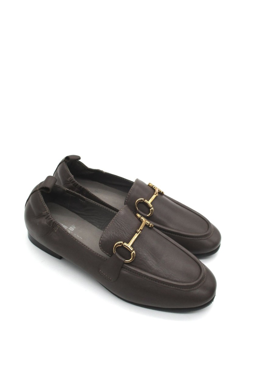 Calzature Valery Calzature | Mocassino Pelle Donna Goup By Valery Wx35 - Coffee