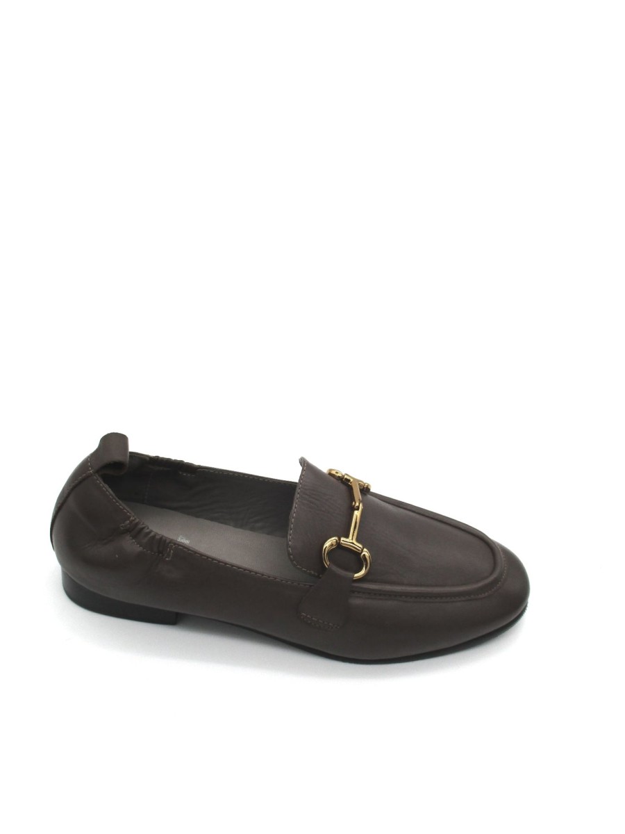 Calzature Valery Calzature | Mocassino Pelle Donna Goup By Valery Wx35 - Coffee