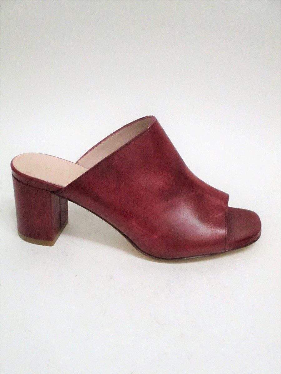 Calzature Triver Flight | Sabot Pelle Donna Triver Flight 192-29P Bordeaux