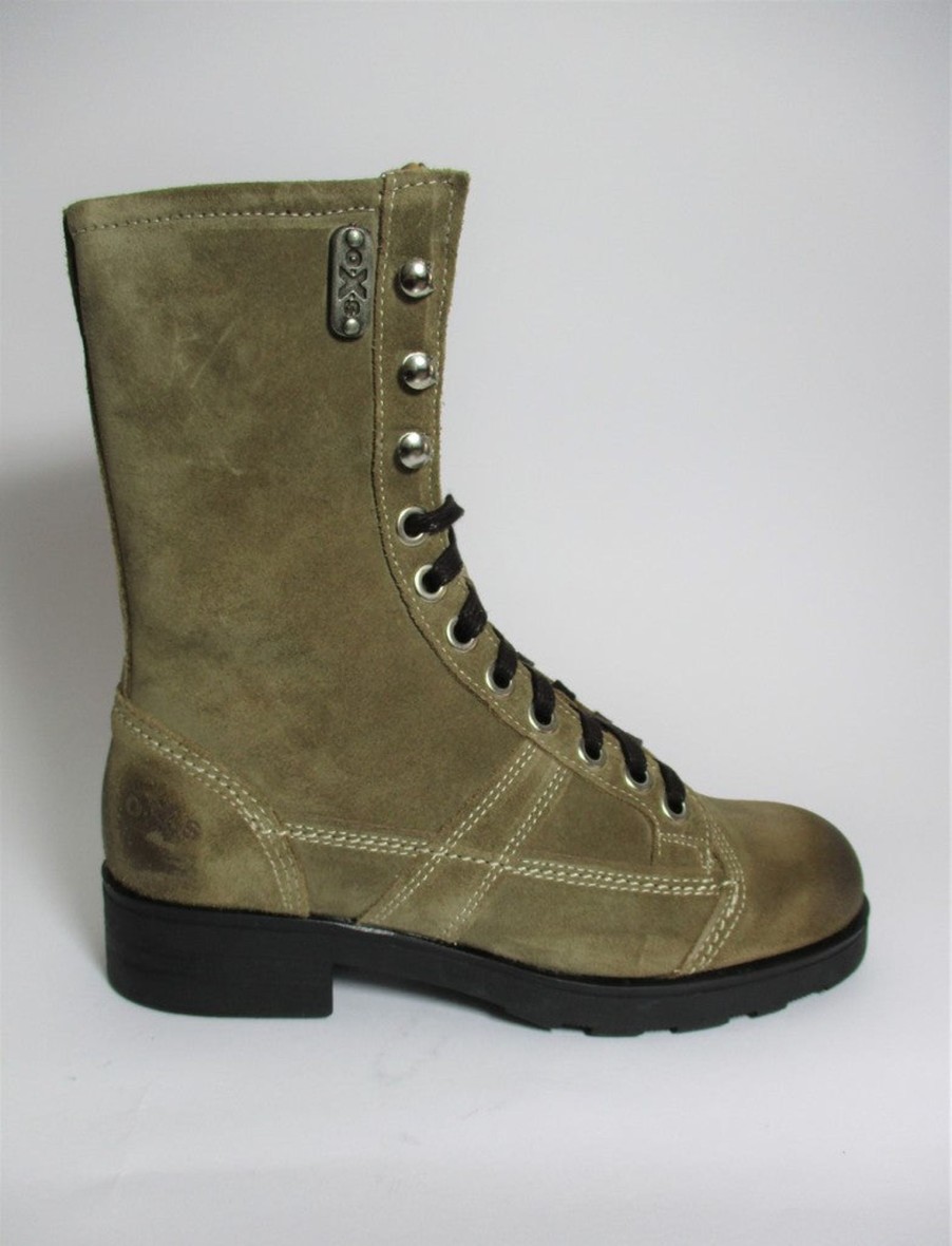 Calzature Oxs | Anfibio Camoscio Donna Oxs 190201 Taupe