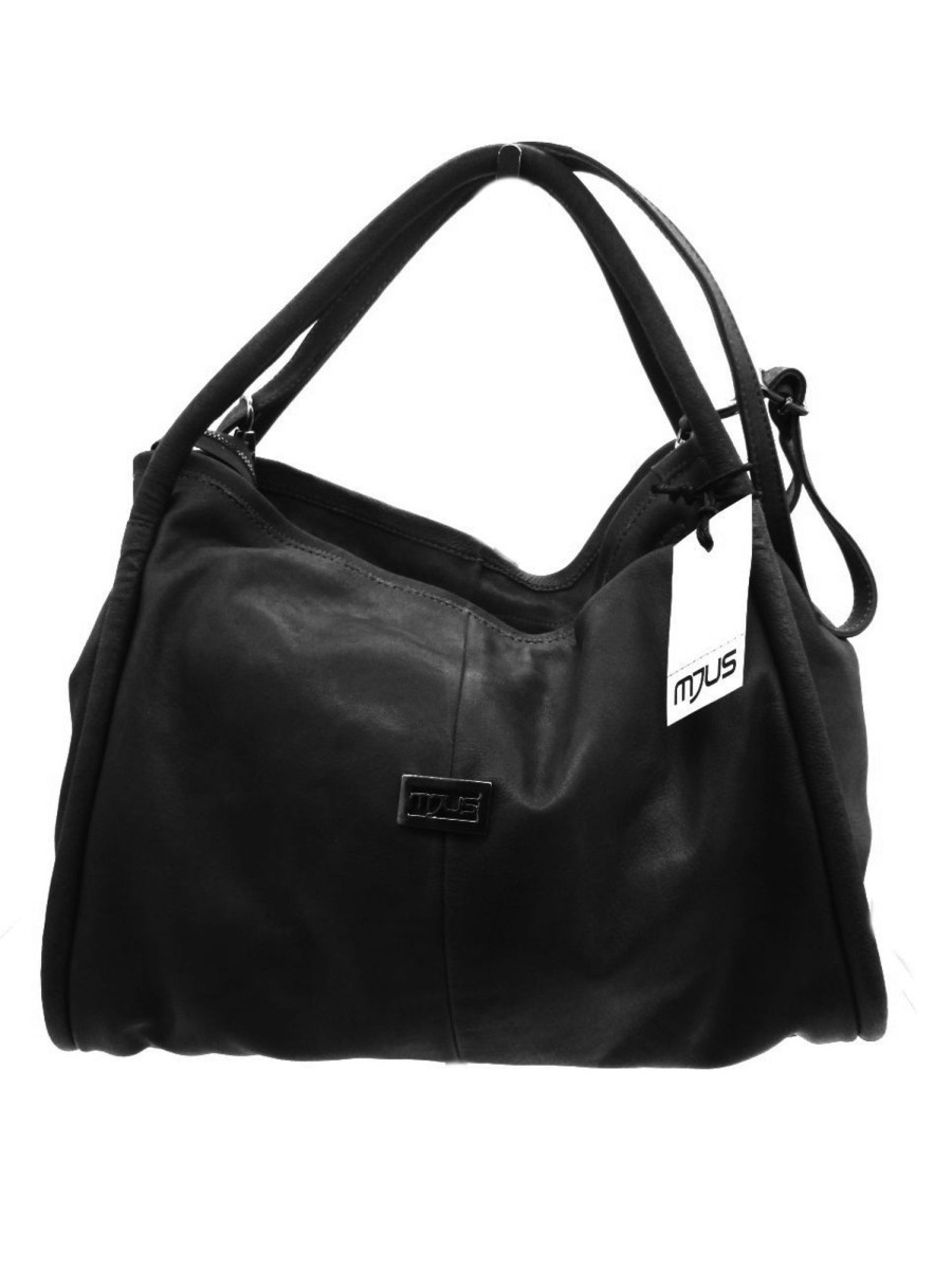 Borse Mjus | Borsa Donna In Pelle Mjus 201462 Nero