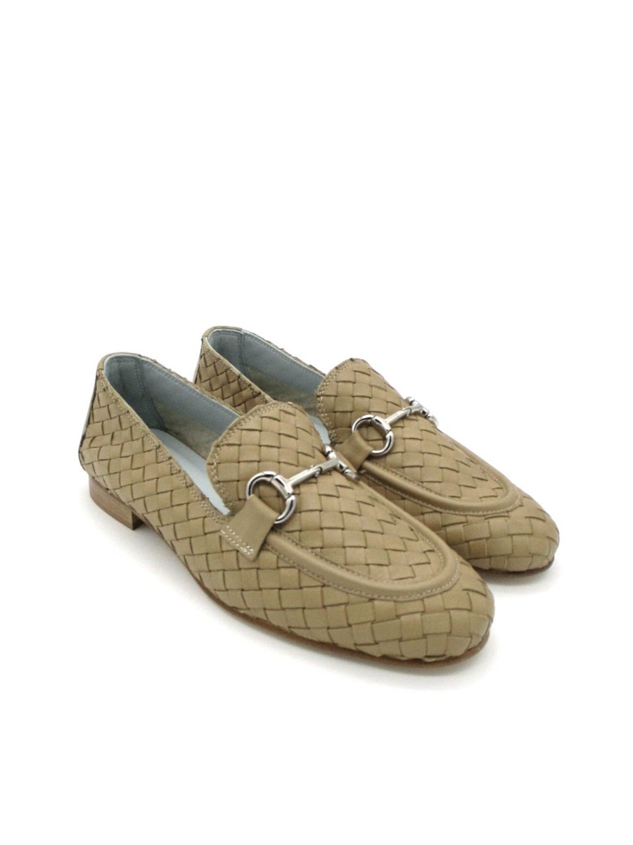 Calzature Poesie Veneziane | Mocassino Pelle Donna Poesie Veneziane Jja40 Sabbia Beige