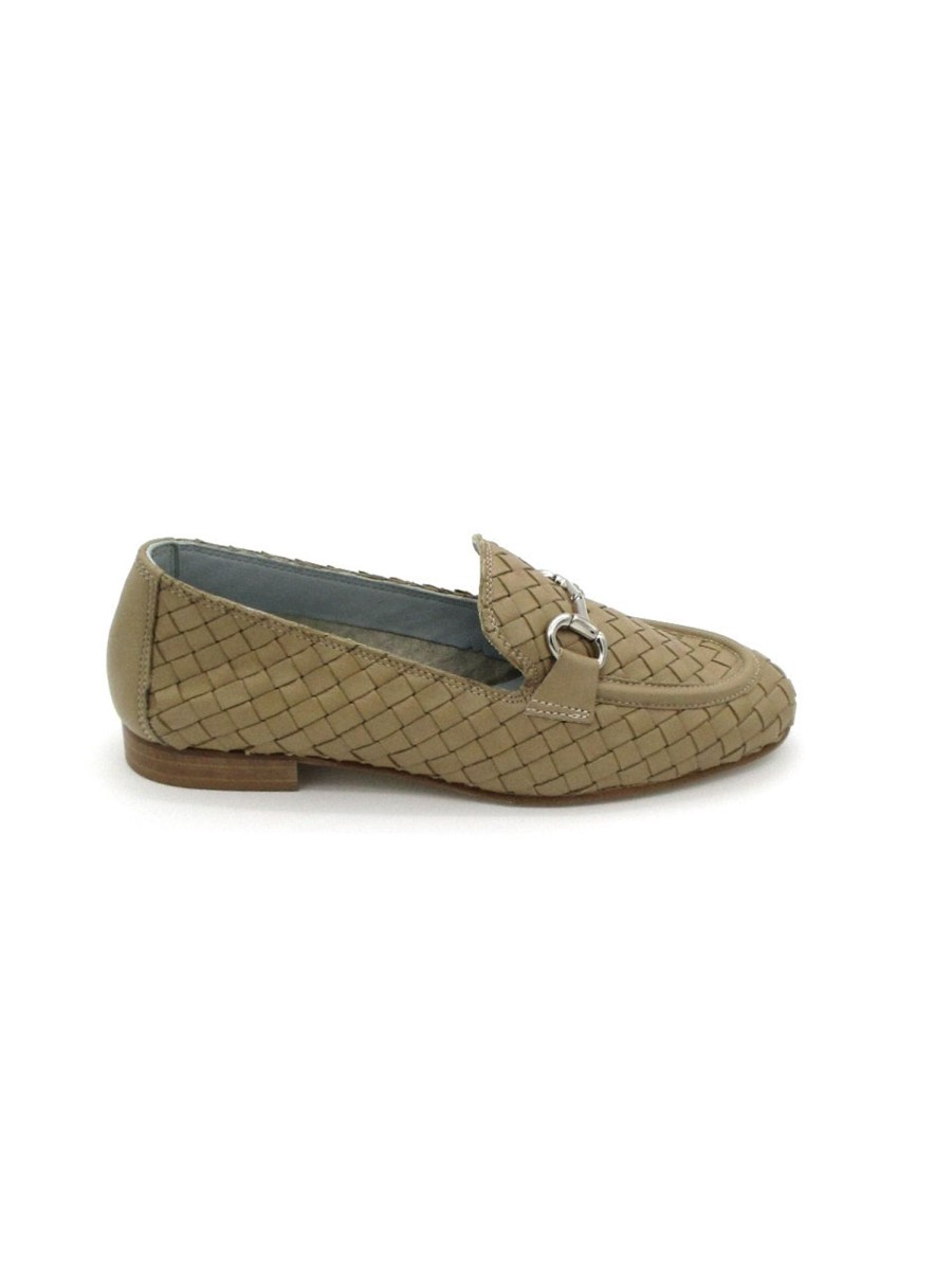 Calzature Poesie Veneziane | Mocassino Pelle Donna Poesie Veneziane Jja40 Sabbia Beige