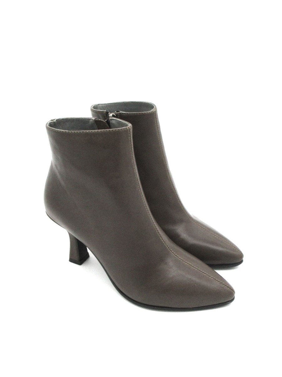 Calzature Valery Calzature | Stivaletto Pelle Donna Goup By Valery Wx36 - Taupe