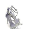 Calzature Albano | Sandalo Donna 3244 Albano Metallizzato Argento