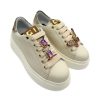 Calzature Gio+ | Sneaker Pelle Donna Gio+ Combi Farfalla - Pia 140A- Milk