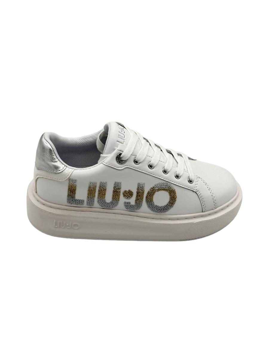 Calzature Liu Jo | Sneakers Liujo Calf Leather Silver - Kylie 22 - White