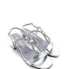 Calzature Albano | Sandalo Donna 3212 Albano Metallizzato Argento