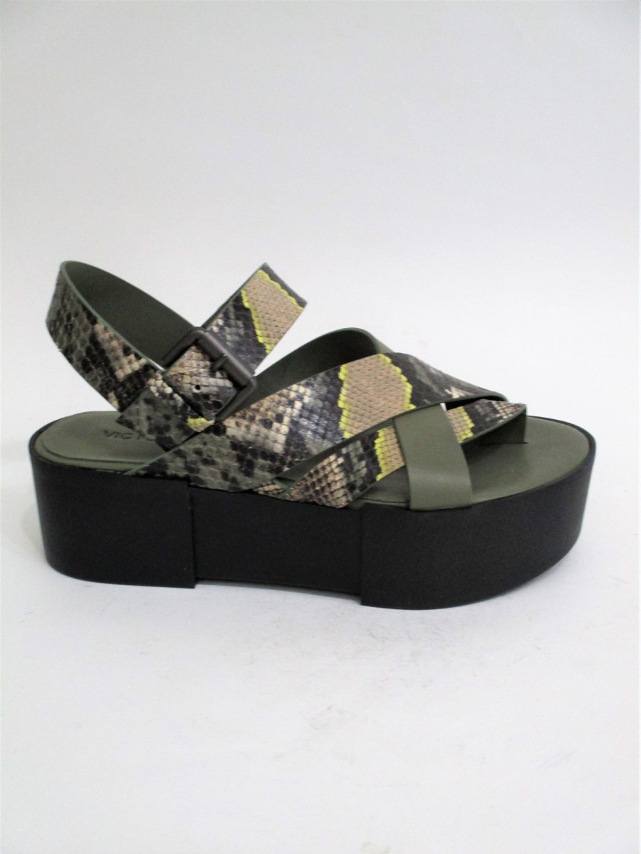 Calzature Vic Matiè | Sandalo Pelle Donna Vic Matie 1U7214D Militare