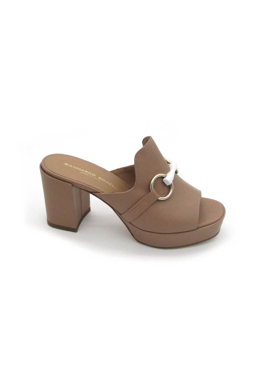 Calzature Gianmarco Sorelli | Sandalo Pelle Donna Gianmarco Sorelli 2133 Nora Antilope