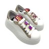 Calzature Gio+ | Sneaker Pelle Donna Gio+ Combi Bianco Platino Granchio - Pia 38B- White