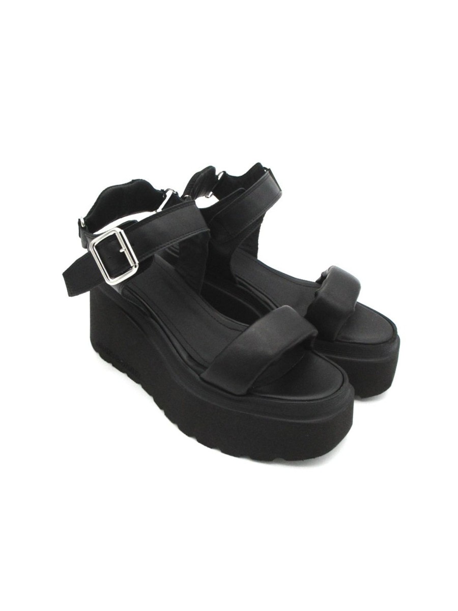 Calzature Janet Sport | Sandalo Pelle Donna Janet & Janet Agata 3180 Nero