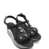 Calzature Apepazza | Sandalo Pelle Donna Apepazza Helga Nero