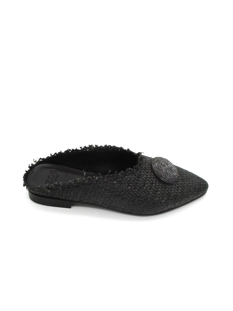 Calzature Zoe | Sabot Zoe Canvas Black Nero