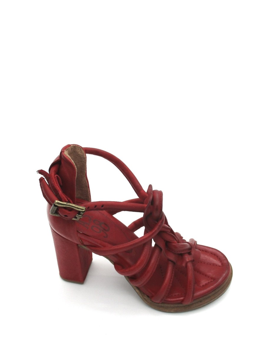 Calzature AS98 | Sandalo In Pelle Donna As98 Berrix Blood - A85002 - Rosso