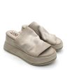 Calzature AS98 | Sandalo In Pelle Zeppa Donna As98 Reale B27003 - Dust