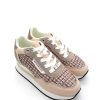 Calzature Apepazza | Sneaker Donna Running Apepazza Marghe Nude E Tessuto Intrecciato Beige