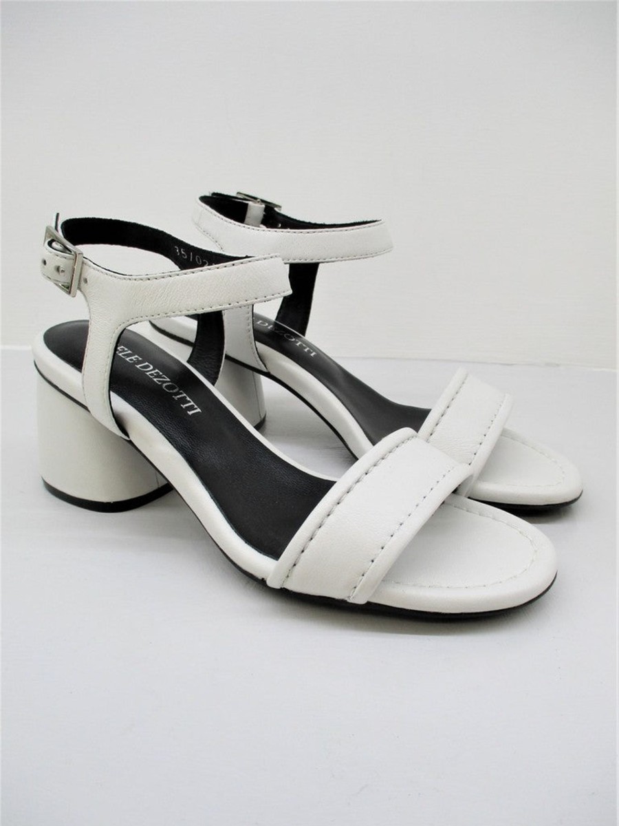 Calzature Adele Dezzotti | Sandalo Pelle Donna Adele Dezotti 0907 Bianco