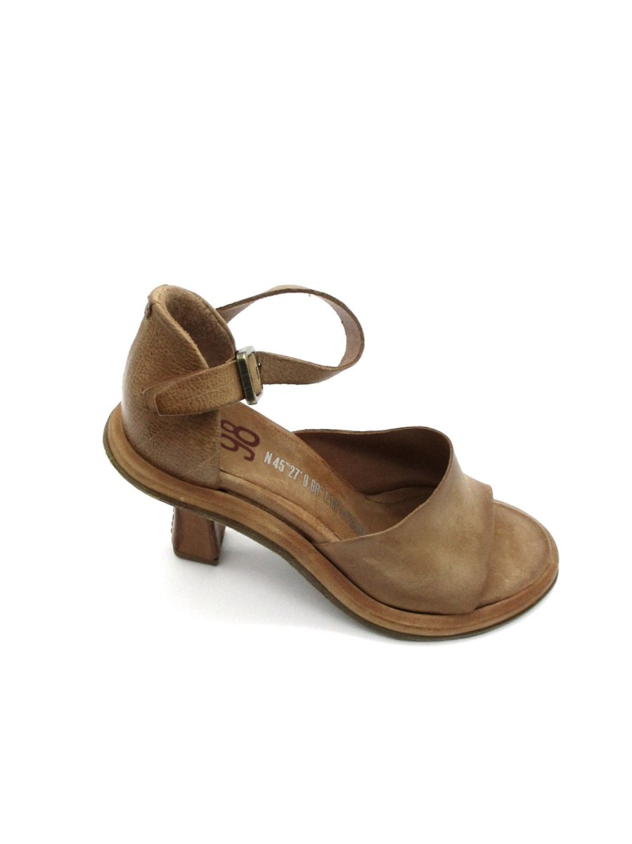 Calzature AS98 | Sandalo In Pelle Donna As98 Sagita B22006 - Camel