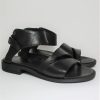 Calzature Oxs | Sandalo Pelle Donna Oxs Julia 1058 Nero