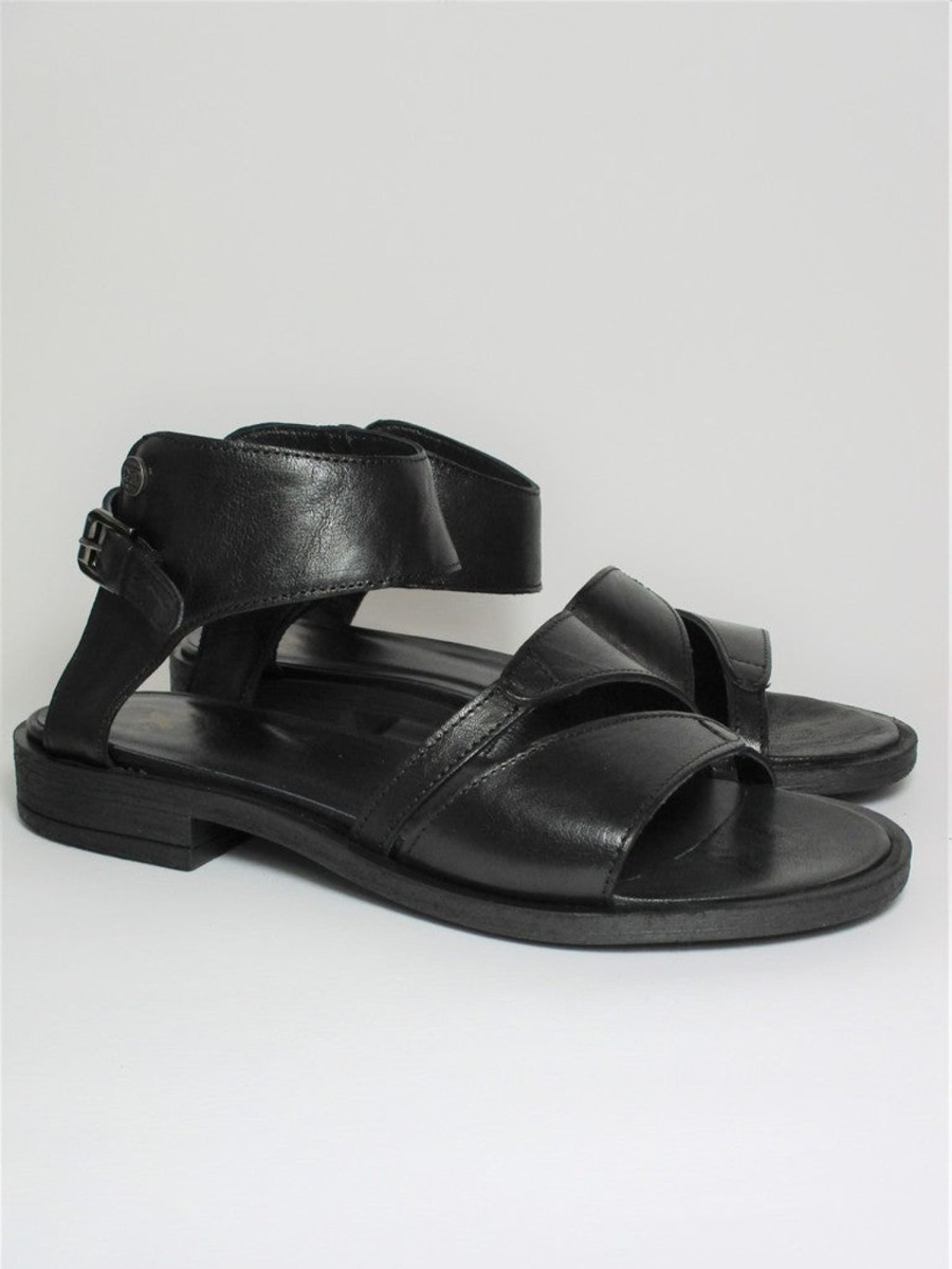 Calzature Oxs | Sandalo Pelle Donna Oxs Julia 1058 Nero