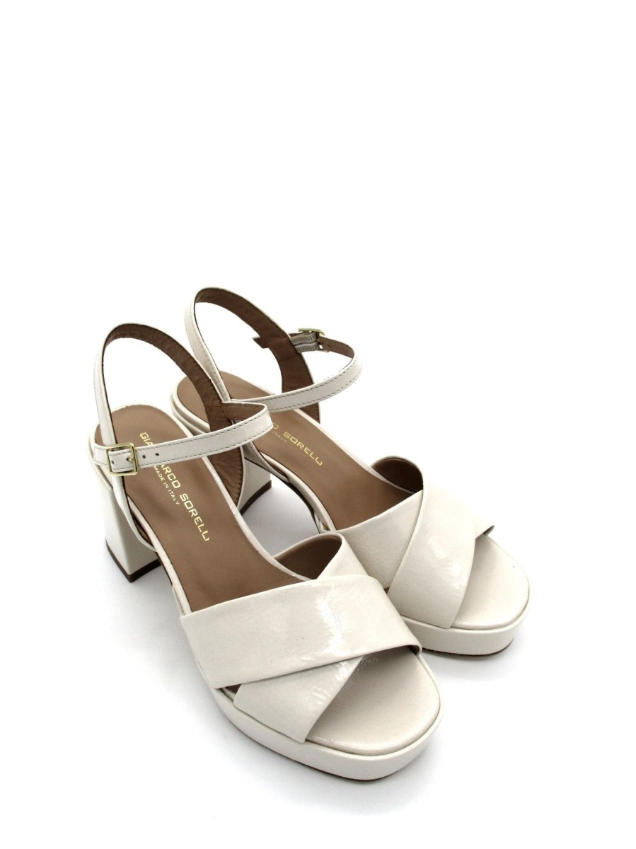 Calzature Gianmarco Sorelli | Sandalo Pelle Donna Gianmarco Sorelli Nora 2150 - Milk