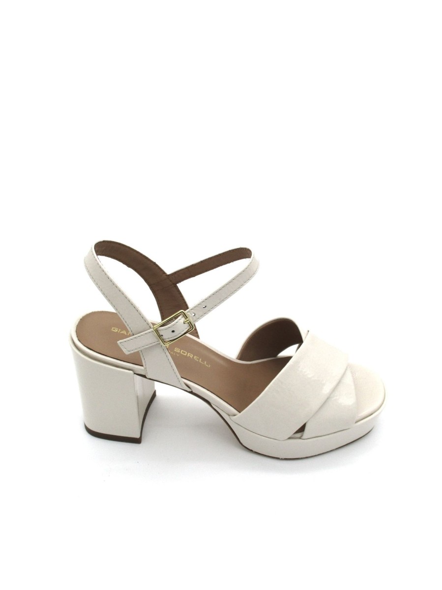 Calzature Gianmarco Sorelli | Sandalo Pelle Donna Gianmarco Sorelli Nora 2150 - Milk