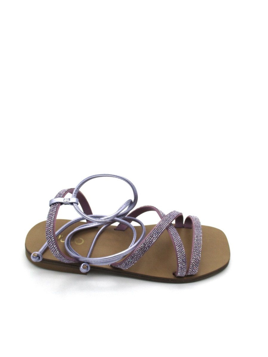 Calzature Liu Jo | Sandalo Basso Liu Jo Satin Lilac - Saba 05 - Lilla