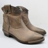 Calzature Rep-Ko | Tronchetto Texano Pelle Donna Rep-Ko Ca206F Taupe