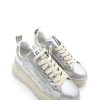 Calzature Gio+ | Sneaker Pelle Donna Gio+ Combi Giada 63U - Argento