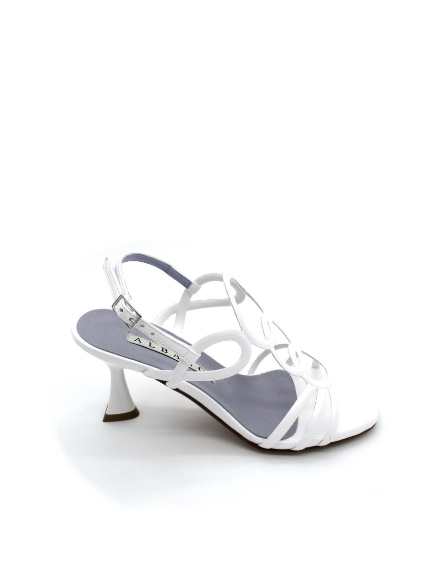 Calzature Albano | Sandalo Donna 3227 Albano Vernice Bianco