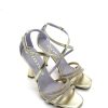 Calzature Albano | Sandalo Donna 3216 Albano Metallizzato Platino