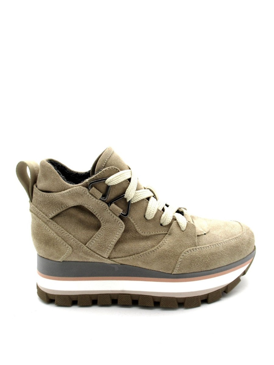 Calzature Janet Sport | Sneaker Margot 2052 Pelle Donna Janet & Janet Sabbia