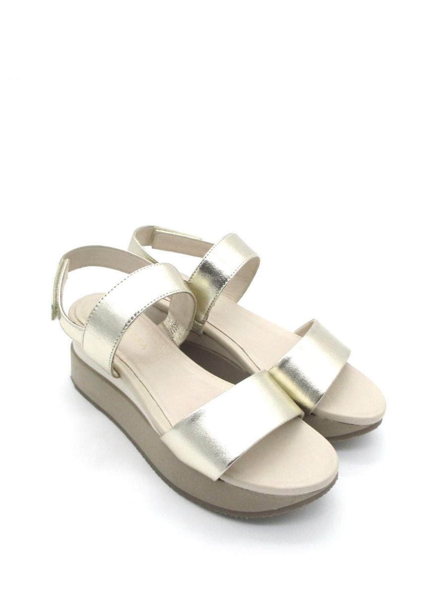 Calzature Apepazza | Sandalo Pelle Donna Apepazza Helen Platino