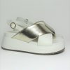 Calzature Apepazza | Sandalo Pelle Donna Apepazza Zosia Bianco/Platino