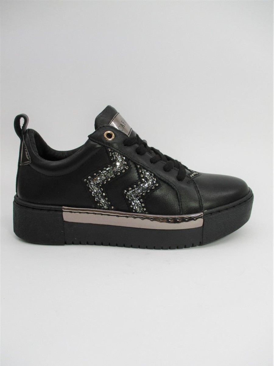 Calzature Cafènoir | Sneaker Pelle Donna Cafenoir Dd112 Nero