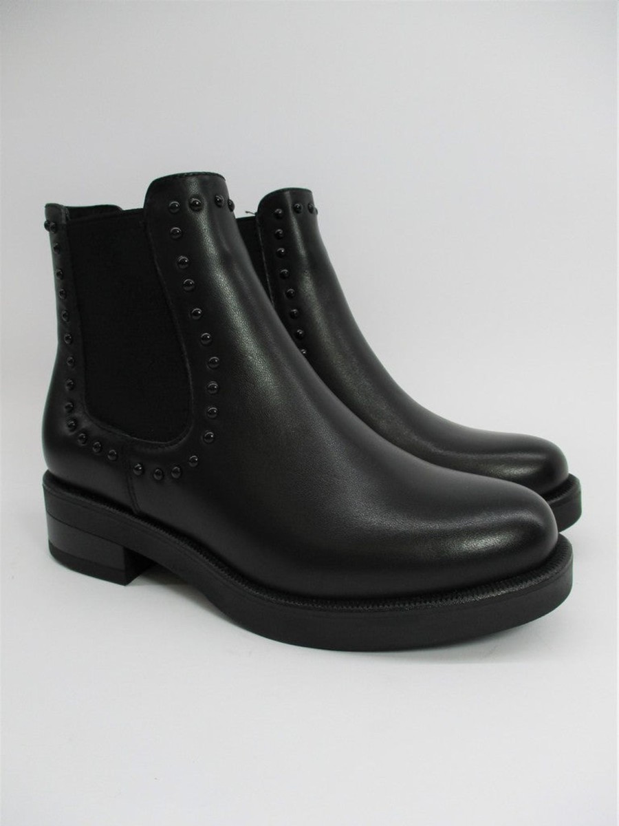 Calzature Cafènoir | Beatles Pelle Donna Cafenoir Ea124 Nero