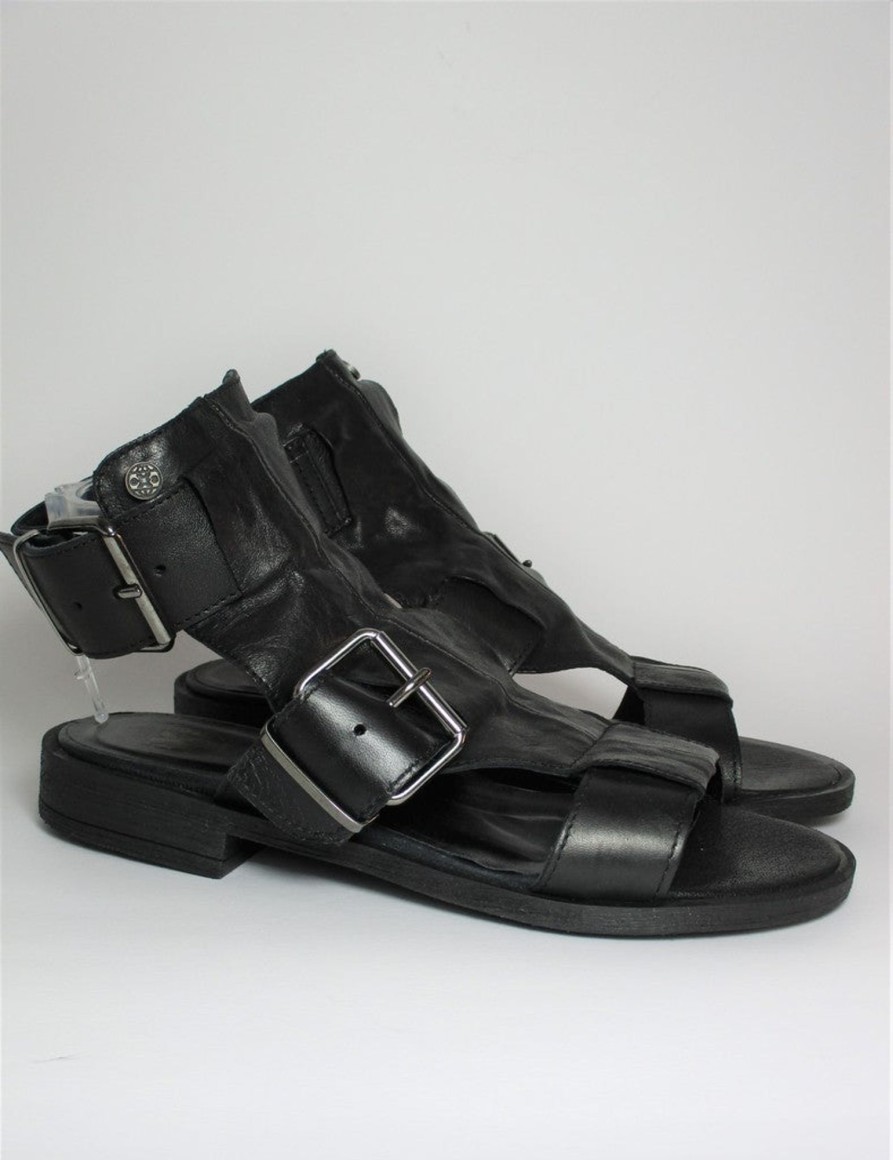 Calzature Oxs | Sandalo Pelle Donna Oxs Julia 1056 Nero