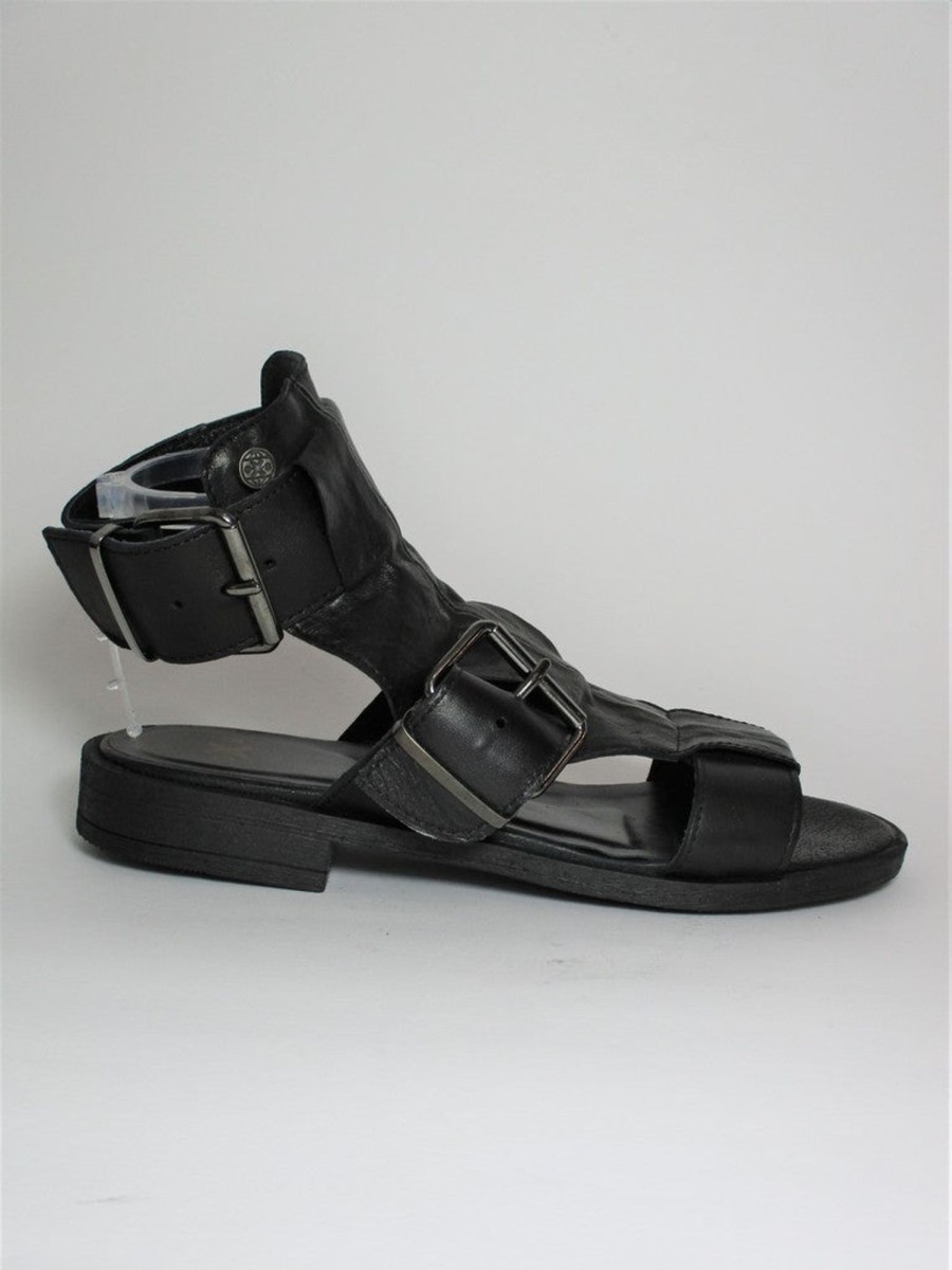 Calzature Oxs | Sandalo Pelle Donna Oxs Julia 1056 Nero