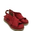 Calzature AS98 | Sandalo In Pelle Zeppa Donna As98 Blood - A15028 - Rosso