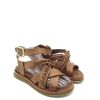 Calzature AS98 | Sandalo Zeppa In Pelle Donna As98 A65003 Camel