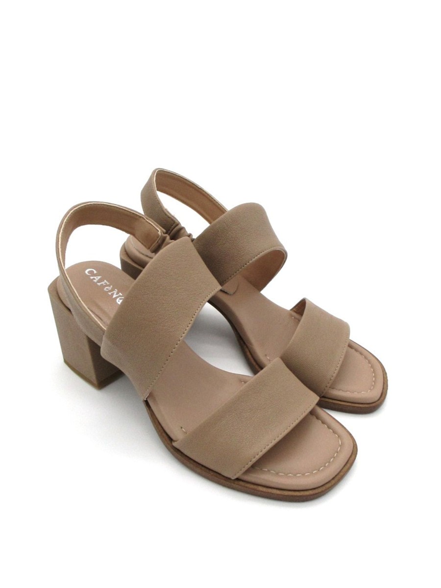 Calzature Cafènoir | Sandalo Pelle Donna Cafe Noir Lc2120 Taupe