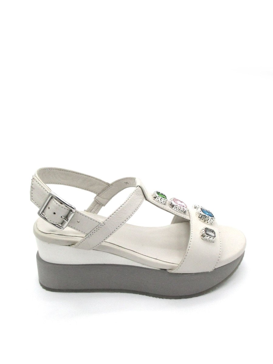 Calzature Apepazza | Sandalo Pelle Donna Apepazza Helga White Bianco