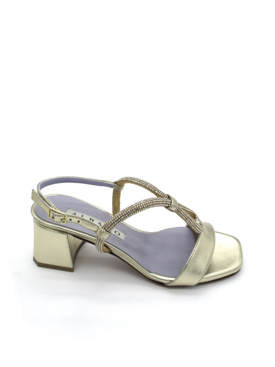 Calzature Albano | Sandalo Donna 3212 Albano Metallizzato Platino